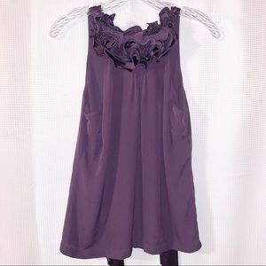 Ann Taylor Sleeveless Blouse in Deep Plum Color Sm